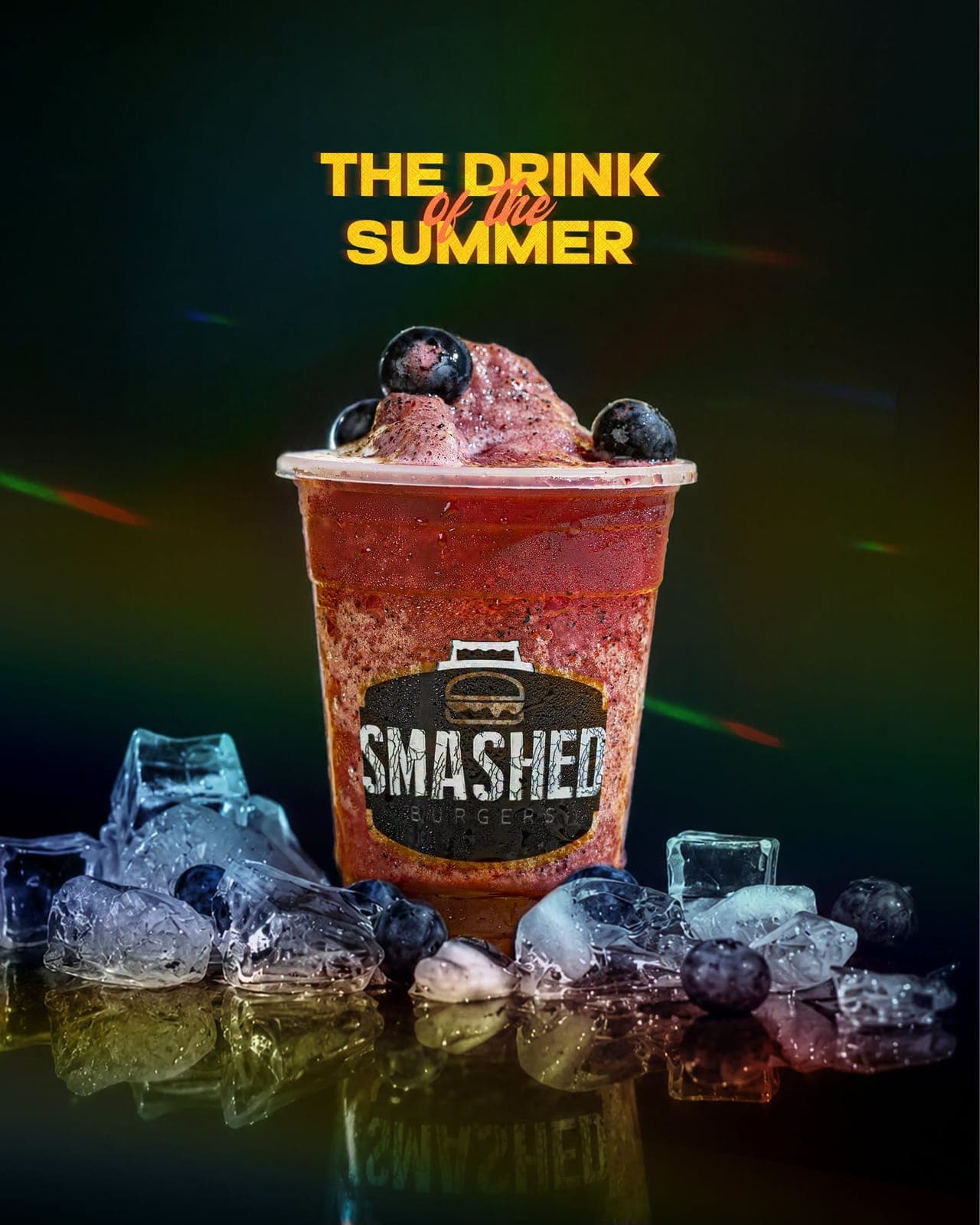 Blueberry slush in a Smashed cup
