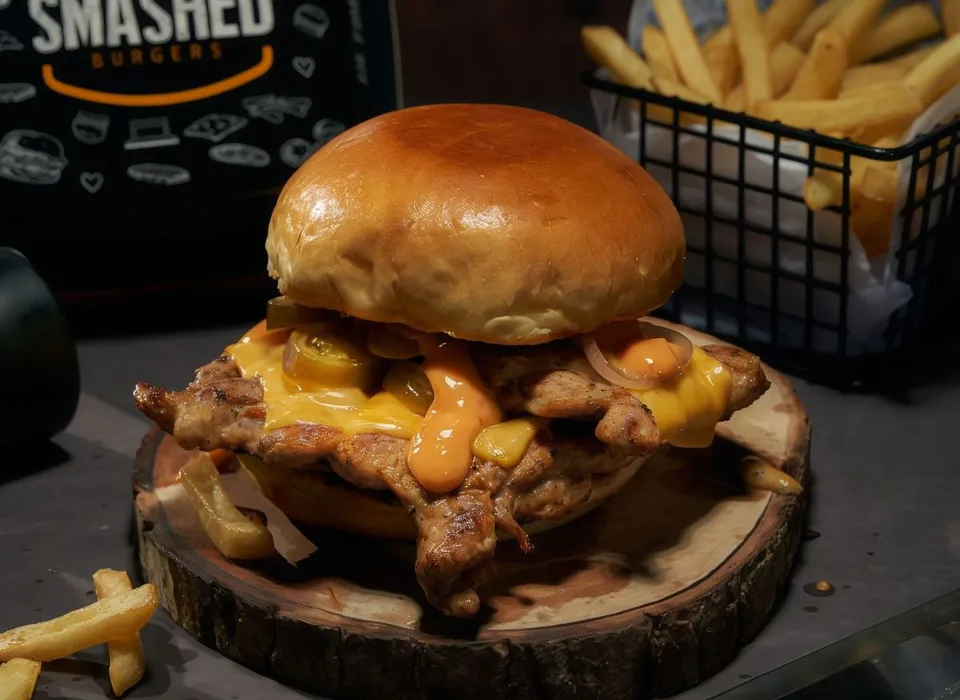 Cocktail Grilled Chicken Burger